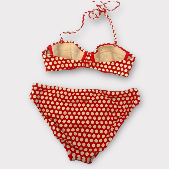 J.crew red Polk dot bikini set - Picture 2 of 5